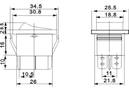 Imagem de Kit 10 - Chave Interruptor Gangorra Liga/desliga Kcd4-201 Escolha A Cor