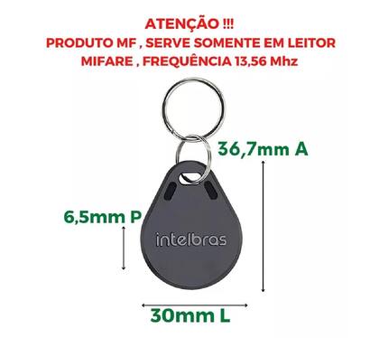 Imagem de kit 10 Chaveiros Tag Rfid 13,56 Mhz Th 1000 Mf Intelbras