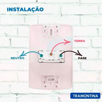 Imagem de Kit 10 Cj 4X2 1 Interruptor Simples Tramontina 6 A 250 V 