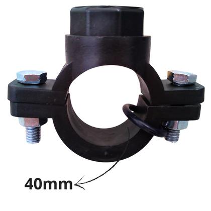 Imagem de Kit 10 Colar de Tomada c/ Derivação Simples Roscada 40mm X 3/4" Irrigação c/ 2 Parafusos