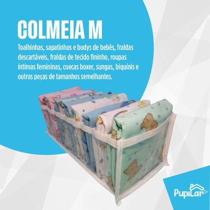 Imagem de Kit 10 colmeias organizadoras m (10x15x35)  p/ fraldas/cuecas/bodys - pupilar