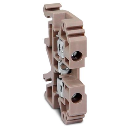 Imagem de Kit 10 Conector Borne Sak 16mm Bege para Trilho Din