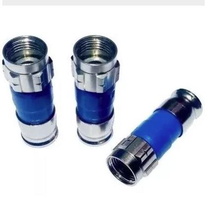 Imagem de Kit 10 conector f compressao rg6 proeletronic cnf60012a