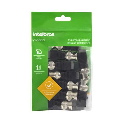 Imagem de Kit 10 Conector Intelbras Conex 1000 Com Borne Bnc Macho 