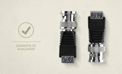 Imagem de Kit 10 Conector Intelbras Conex 1000 Com Borne Bnc Macho 