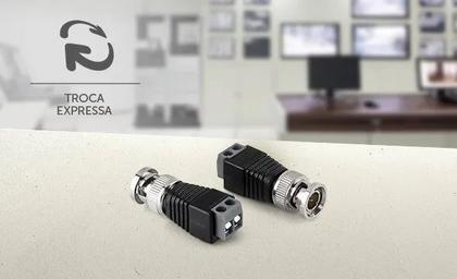 Imagem de Kit 10 Conector Intelbras Conex 1000 Com Borne Bnc Macho 