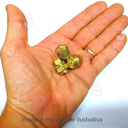 Imagem de Kit 10 Conector Parafuso Fendido Split Bolt 10mm Latão Emenda Cabos