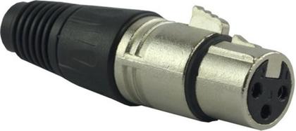 Imagem de Kit 10 Conector Xlr Canon Femea Tipo Neutrik Preto 1892