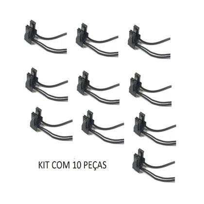 Imagem de Kit 10 Conectores Chicote Soquete Fio Plug Lampada Farol H7