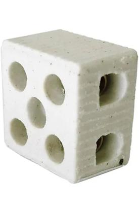 Imagem de Kit 10 Conectores de porcelana 2 polos 16mm 50AA - chuveiro