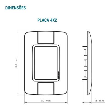 Imagem de  Kit 10 Conjunto 4x2 1 Tomada 2p+t Tramontina Aria 20a 250v Cor Branco