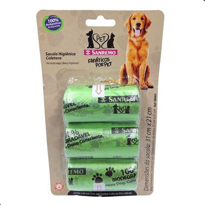 Imagem de Kit 10 Conjunto de Saquinho Coletror Higiênico Para Pet 4L Sanremo
