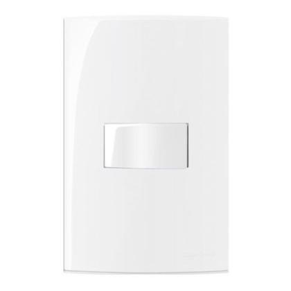 Imagem de Kit 10 conjunto interruptor simples 4x2 10a 250v com placa margirus sleek branco