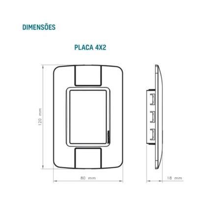 Imagem de Kit 10 Conjuntos Tomada Simples 10A 4x2 Aria Tramontina