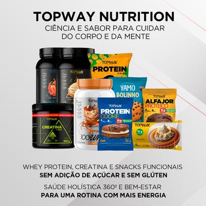 Imagem de Kit 10 Cookies recheados sabor baunilha com proteína topway 45g caixa com 10 unidades