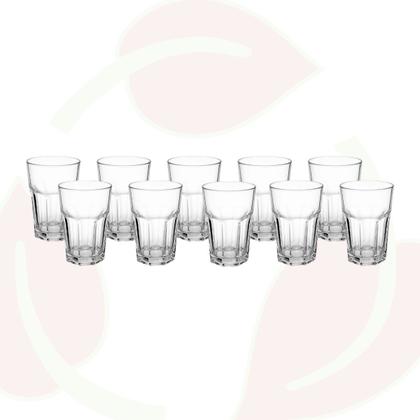 Imagem de Kit 10 Copo de Vidro resistente 350ml transparente smoothies