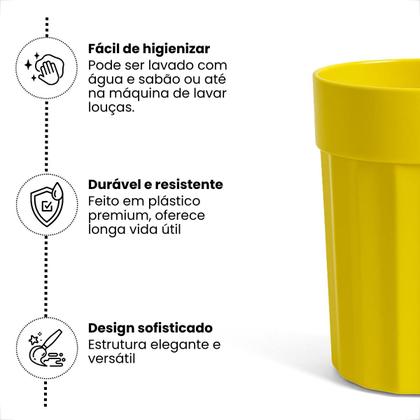 Imagem de Kit 10 Copos 350 ml de Plastico Merenda Festas Crianças Reutilizavel