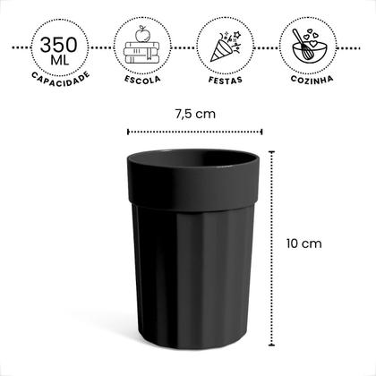 Imagem de Kit 10 Copos 350 ml de Plastico Merenda Festas Crianças Reutilizavel