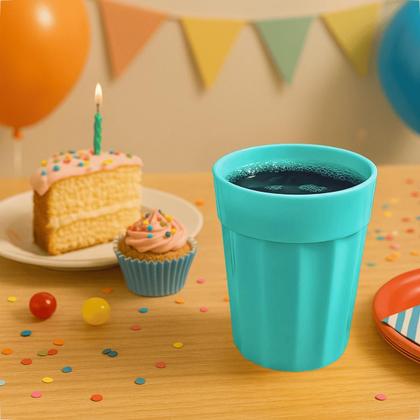 Imagem de Kit 10 Copos 350 ml de Plastico Merenda Festas Crianças Reutilizavel