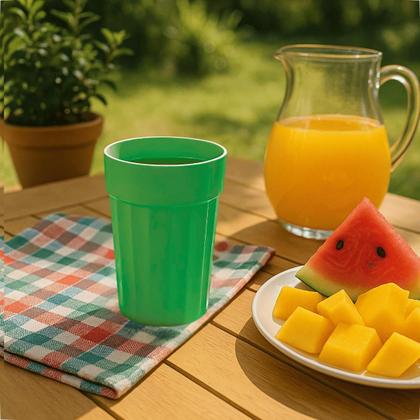 Imagem de Kit 10 Copos 350 ml de Plastico Merenda Festas Crianças Reutilizavel