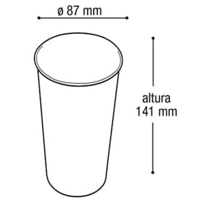 Imagem de Kit 10 Copos 500 ML Label Inox 14x8,5cm Leve Multiuso