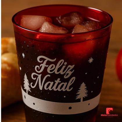 Imagem de Kit 10 Copos de Natal Personalizados em Acrílico Vermelho