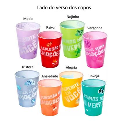 Imagem de Kit 10 Copos Infantil 320ml Divertidamente Plasútil - Sortidos