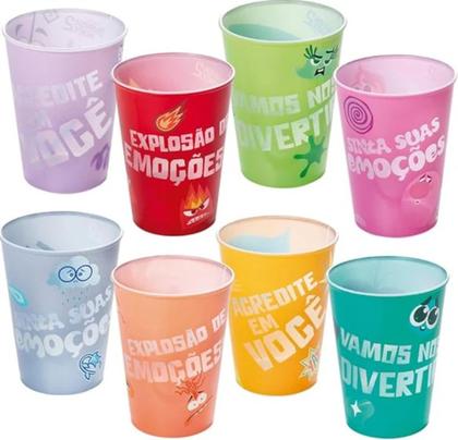 Imagem de Kit 10 Copos Infantil 320ml Divertidamente Plasútil - Sortidos