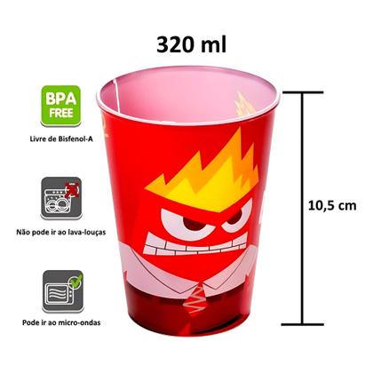 Imagem de Kit 10 Copos Infantil 320ml Divertidamente Plasútill