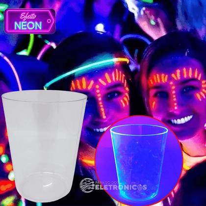 Imagem de Kit 10 Copos Little Cristal Transparente Neon 270ML Bebidas Luz AP1002CRN