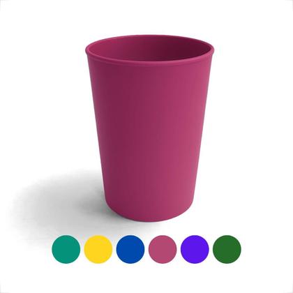 Imagem de Kit 10 Copos Plásticos Coloridos 200ml Infantil Reutilizável e Resistente