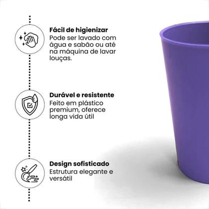 Imagem de Kit 10 Copos Plásticos Coloridos 200ml Infantil Reutilizável e Resistente