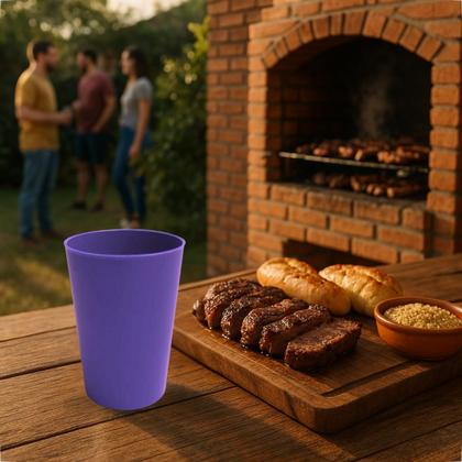 Imagem de Kit 10 Copos Plásticos Coloridos 200ml Infantil Reutilizável e Resistente