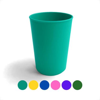 Imagem de Kit 10 Copos Plásticos Coloridos 200ml Infantil Reutilizável e Resistente