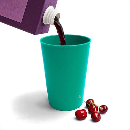 Imagem de Kit 10 Copos Plásticos Coloridos 200ml Infantil Reutilizável e Resistente