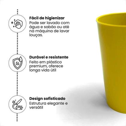 Imagem de Kit 10 Copos Plásticos Coloridos 200ml Infantil Reutilizável e Resistente