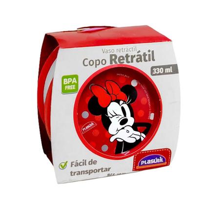 Imagem de Kit 10 Copos Retrátil Minnie Vermelha 330ml Atacado Festa Infantil Sacolinha Surpresa
