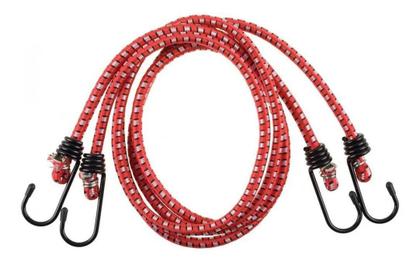 Imagem de Kit 10 Corda Elástica Bagageiro C/ Gancho Extensor 1m X 8mm