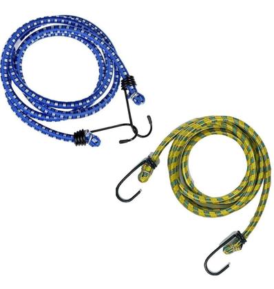 Imagem de Kit 10 Corda Elástica Bagageiro Com Gancho Extensor 1M X 8Mm