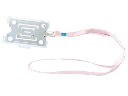 Imagem de kit 10 Cordão de pescoço + porta cracha completo- rosa