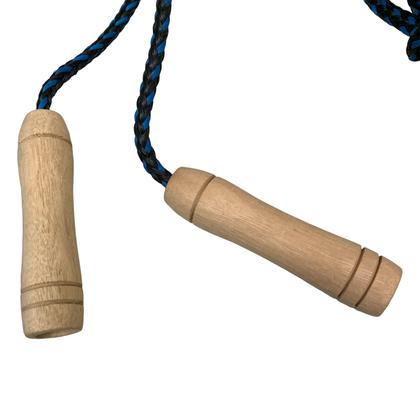 Imagem de Kit 10 Cordas de Pular Com Giro 2,5mts Com Pegada de Madeira Dafoca Sports