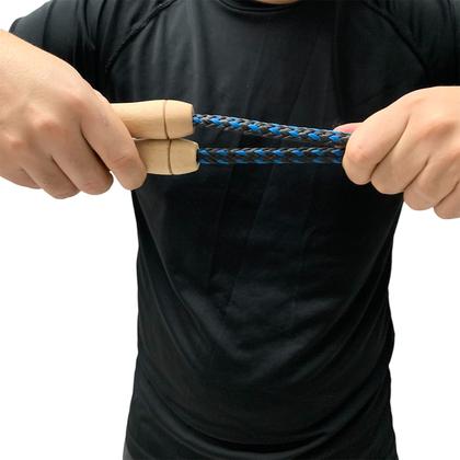 Imagem de Kit 10 Cordas de Pular Com Giro 2,5mts Com Pegada de Madeira Dafoca Sports