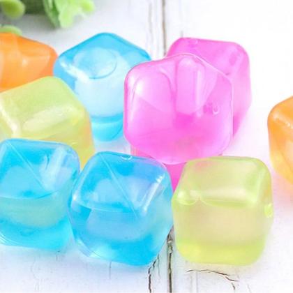 Imagem de Kit 10 Cubos De Gelo Artificial Reutilizável Colorido Kehome