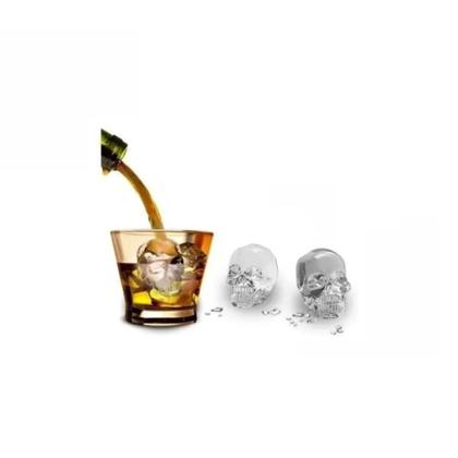 Imagem de Kit 10 Cubos Gelo Ecológico Reutilizável Artificial Colorido Caveira