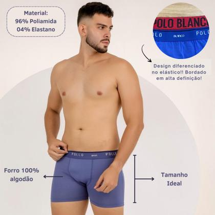 Imagem de kit/10 CUECA BOX BOXER POLLO Microfibra FORRO 100% ALGODÃO SUPER CONFORTÁVEL Altíssima Qualidade