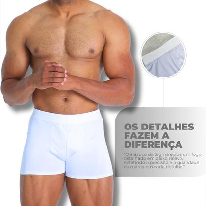 Cueca Boxer Masculina Fishers Finery - Modal E Algodão, Branco, GG