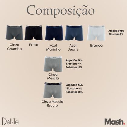 Imagem de Kit 10 Cueca Mash Box Boxer Cotton Algodão Original Com Nota Fiscal