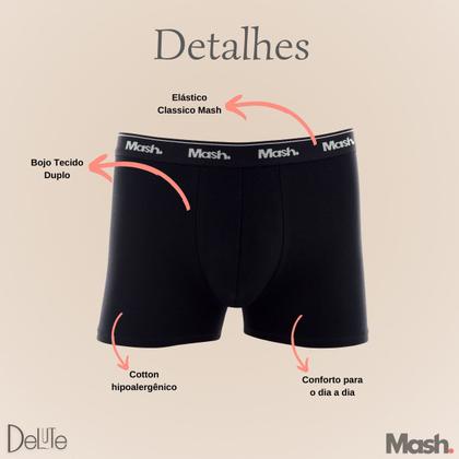 Imagem de Kit 10 Cueca Mash Box Boxer Cotton Algodão Original Com Nota Fiscal