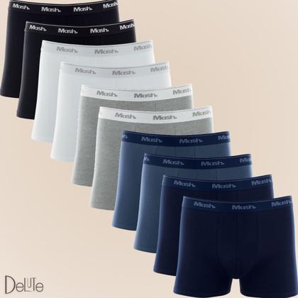 Imagem de Kit 10 Cueca Mash Box Boxer Cotton Algodão Original Com Nota Fiscal