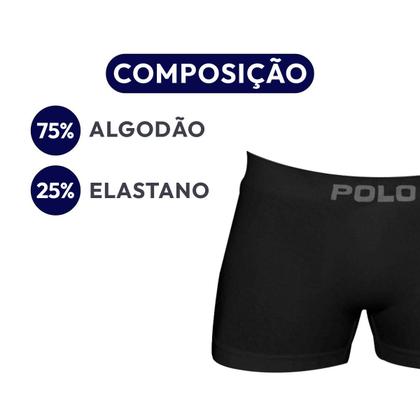 Imagem de Kit 10 Cuecas Box Sem Costura Algodão Masculina